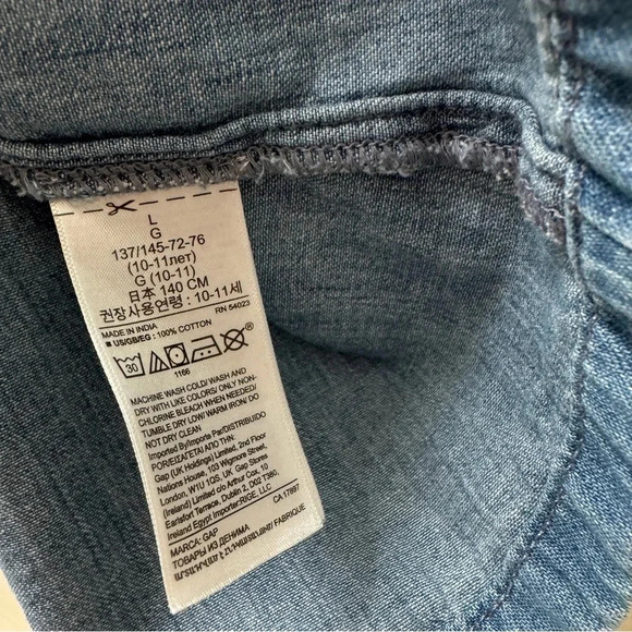 Gap Kids || Denim Chambray Dress Large 9-10 - Picture 4 of 6